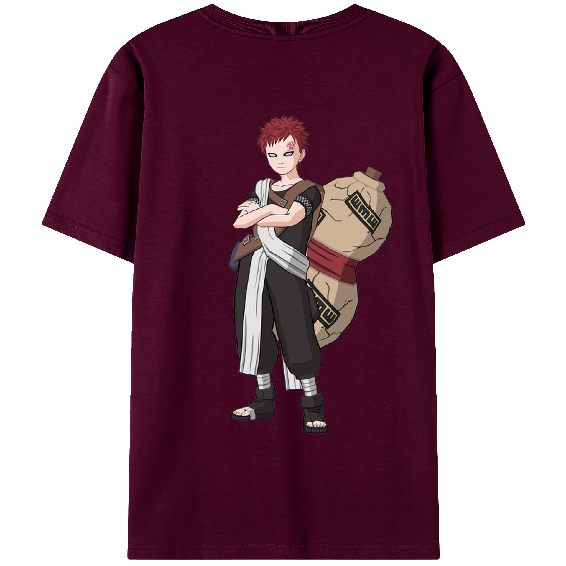 （画像用） NARUTO -ナルト- ガアラ Gaara レディース半袖Tシャツ(バックプリント)